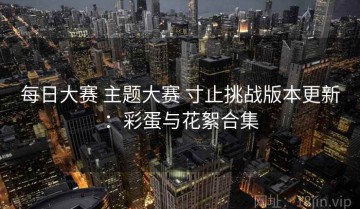 每日大赛 主题大赛 寸止挑战版本更新：彩蛋与花絮合集