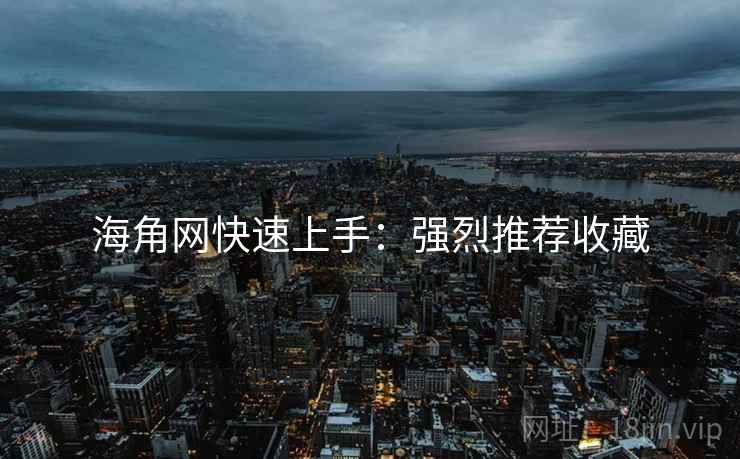 海角网快速上手：强烈推荐收藏